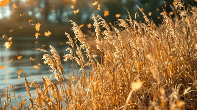 芦苇秋色封面 - 河岸风声影像